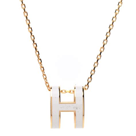 h hermes|Hermes h necklace.